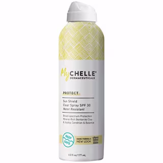 MyChelle Dermaceuticals Sun Shield Clear Spray Spf 30 With Zinc-Oxide, Water-Resistant & Non-Aerosol Spray, Broad Spectrum, Sunscreen for All Skin Types, 6 Fl Oz