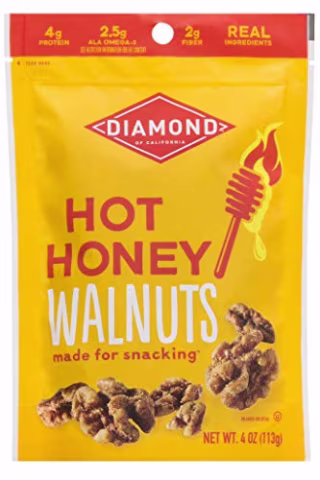 Diamond of California Hot Honey Walnuts, 4 Ounce
