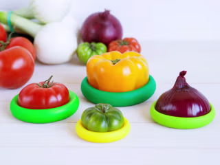 Food Huggers Reusable Silicone Food Savers (Set of 5)