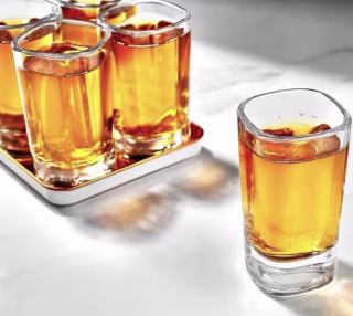 JoyJolt Villa Heavy Base Square Shot Glass (6-Pack)