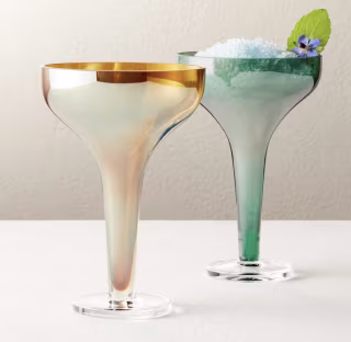 CB2 Fia Amber Luster Cocktail Glass