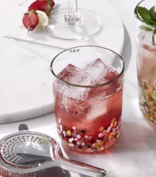 Confetti Double Old-Fashioned Glasses (4-Pack)