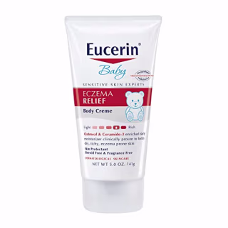 Eucerin Baby Eczema Relief Body Cream - Steroid & Fragrance Free for 3+ Months of Age - 5 Oz Tube