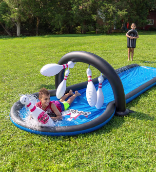 Strike Zone Bowling Water Slide with Two Speed Boards 733636 |New|Exclusive