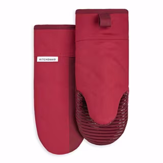KitchenAid Kitchen Aid Beacon Oven Mitt Set, 5.75"x13", Passion Red/Bordeaux