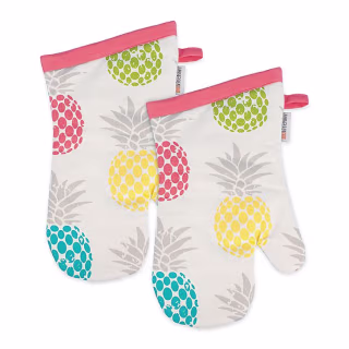 M?kitchen(R) Pineapple 2-Piece Oven Mitt Set