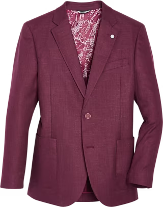 Nautica Burgundy Modern Fit Sport Coat