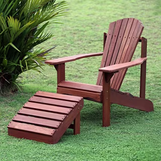 Furinno Hardwood Adirondack Chair in Teak Oil