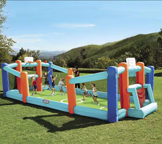 Little Tikes Huge Inflatable Backyard Soccer & Basketball Court