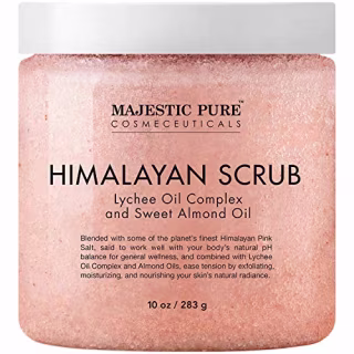Majestic Pure Himalayan Salt Body Scrub with Lychee Oil