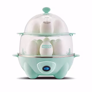 Dash Deluxe Rapid Egg Cooker: Electric, 12 Capacity for Hard Boiled, Poached, Scrambled, Omelets, Steamed Vegetables, Seafood, Dumplings &amp; More, with Auto Shut Off Feature, Aqua