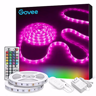 Govee LED Strip Lights, 32.8FT RGB LED Lights with Remote Control, 20 Colors and DIY Mode Color Changing LED Lights, Easy Installation Light Strip for Bedroom, Ceiling, Kitchen (2x16.4FT)