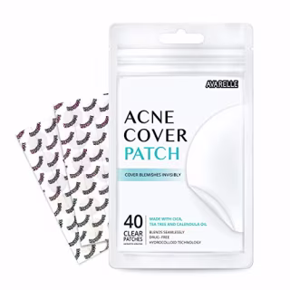 Avarelle Acne Pimple Patch (40 Count) Absorbing Hydrocolloid Spot Treatment with Tea Tree Oil, Calendula Oil and Cica, Certified Vegan, Cruelty Free