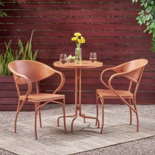 Palm Desert 3pc Iron Modern Bistro Set