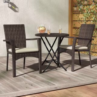 Grampian Round 2 - Person 26.25'' Long Bistro Set with Cushions