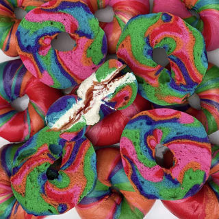 Baz Bagel Dozen Rainbow Bagels