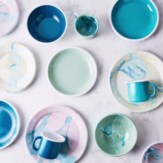 Multi-Color Enamel Dinnerware