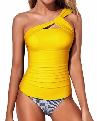 Tempt Me One Shoulder Tankini