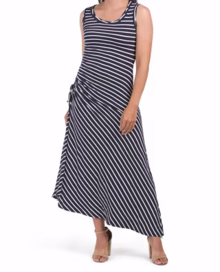 Petite Dress With Asymmetrical Hemline