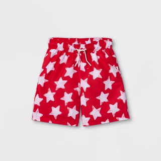Boys' Star Print Swim Trunks