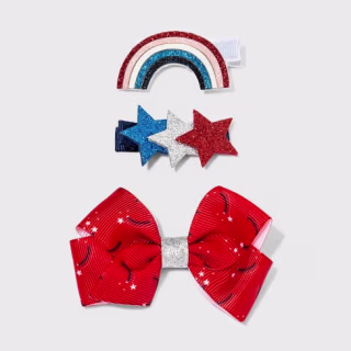 Toddler Girls' 3pk Americana Hair Clip