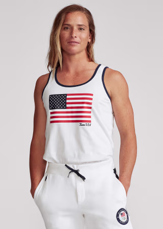 Team USA Flag Jersey Tank Top