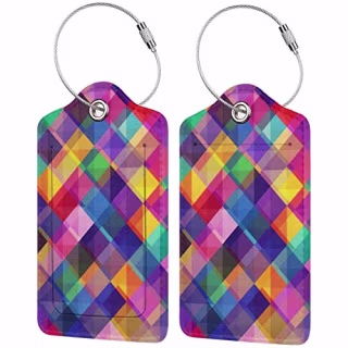 COWDIY Leather Luggage Tags