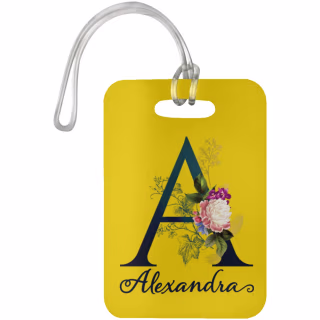 Custom Monogram Luggage Tag
