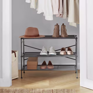 Squared Away 3-Tier Stackable Shoe Rack