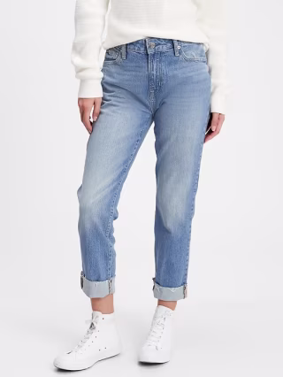 Mid-Rise Universal Slim Boyfriend Jeans