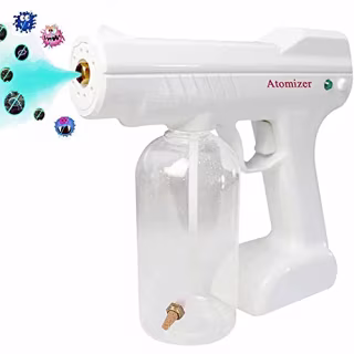 Disinfectant Mist Gun, Handheld Rechargeable Nano Atomizer 27oz Large Capacity Electric Sprayer Nozzle Adjustable Fogger for Home, Office, School or Garden