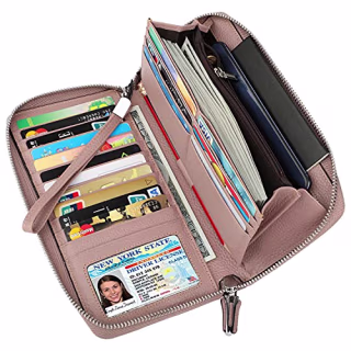Lavemi RFID-Blocking Zip Around Wallet