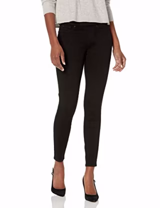 Signature by Levi Strauss &amp; Co. Gold Label Women's Totally Shaping Pull-On Skinny Jeans, Noir-Waterless, 14