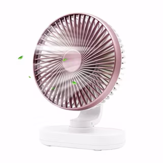 Personal USB Fan,5.5 Inch Small Desk Fans,with 3 Speeds,45? Adjustment,Lasts Up to 8H,Mini Table Fan for Office Home Bedroom Desktop -Pink