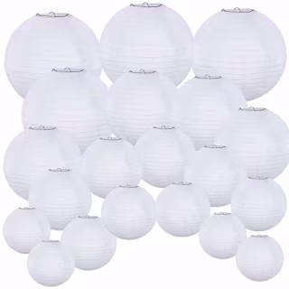 Supla 20 Pack White Paper Lanterns