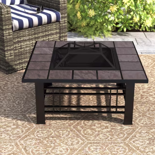 Sol 71 Outdoor Adreanna Steel Wood Burning Fire Pit Table