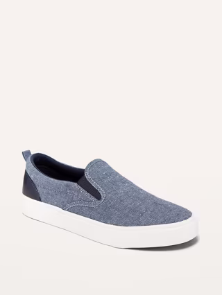 Old Navy Gender-Neutral Chambray Slip-On Sneakers