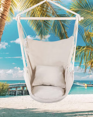 Indoor / Outdoor Distinctive Cotton Canvas Hanging Rope Chair