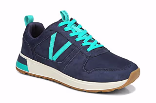 Vionic Women's Curran Rechelle Casual Sneaker- Supportive Lace Up Sneakers That Include Three-Zone Comfort with Orthotic Insole Arch Support, Medium Fit Navy 8 Medium US