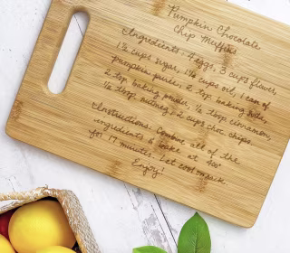 Custom Recipe Bamboo Cutting Board