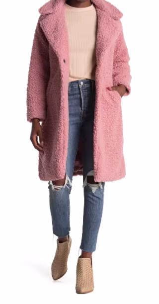 Lucky Brand Faux Shearling Mid Jacket