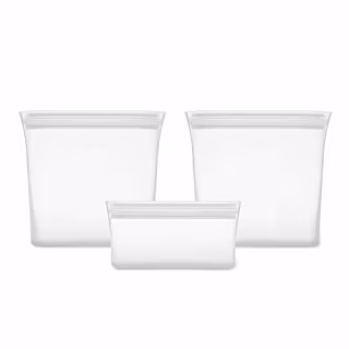 Zip Top Reusable Silicone Containers (Set of 3)