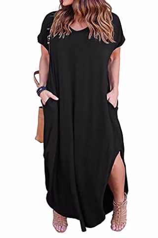 Nemidor Short Sleeve Maxi Dress