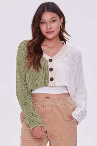 Forever 21 Colorblock Cardigan Sweater
