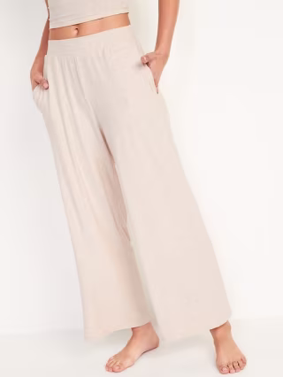 Old Navy High-Waisted Sunday Sleep Rib-Knit Pajama Pants