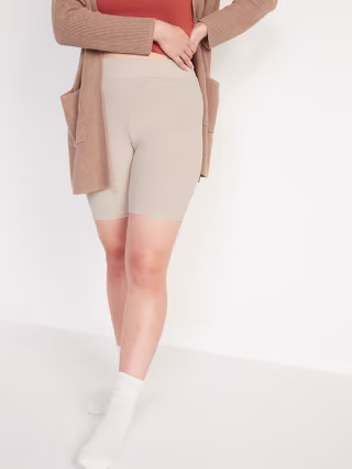 Old Navy High-Waisted Sunday Sleep Rib-Knit Biker Shorts