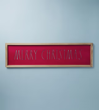 Rae Dunn Merry Christmas Rustic Wall Sign