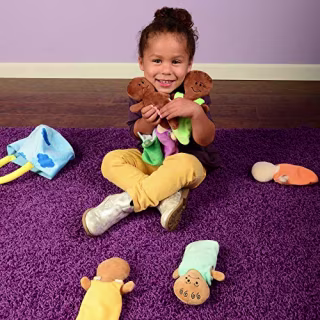 Constructive Playthings CP-039 Expression Babies Plush Dolls, Super Soft Baby Dolls Set, 6 Piece Set for All Ages
