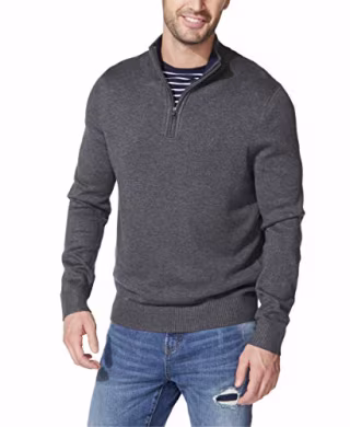 Nautica Men's Quarter-Zip Sweater