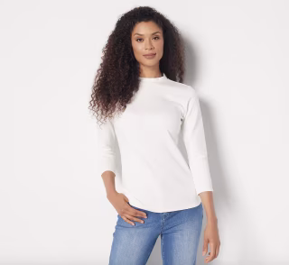 Girl With Curves Mock Neck Knit Top